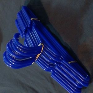 10 Blue Tubular Baby Plastic Hangers